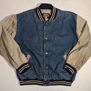 80s 90s Vintage Bomber Jacket Large